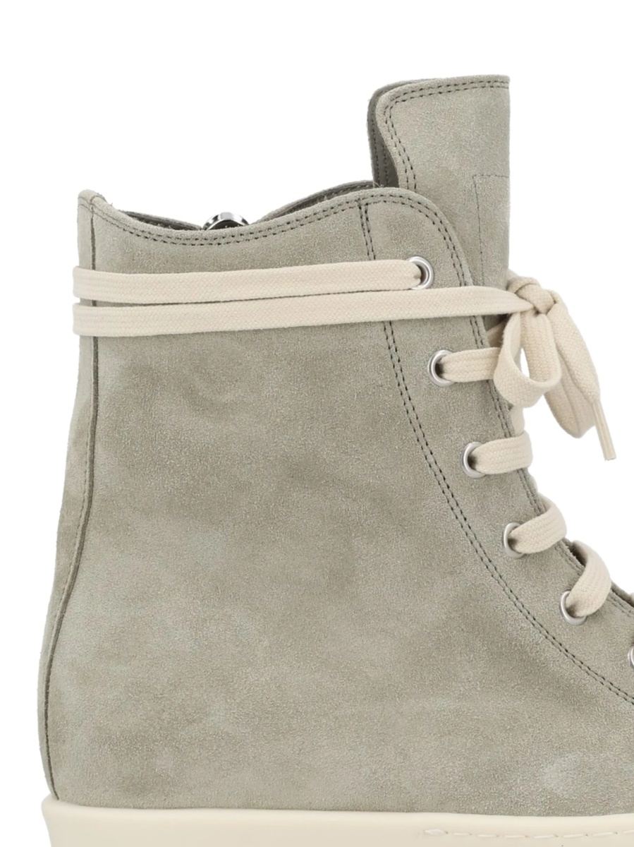 Sneakers Rick Owens gri din piele intoarsa - Img 2