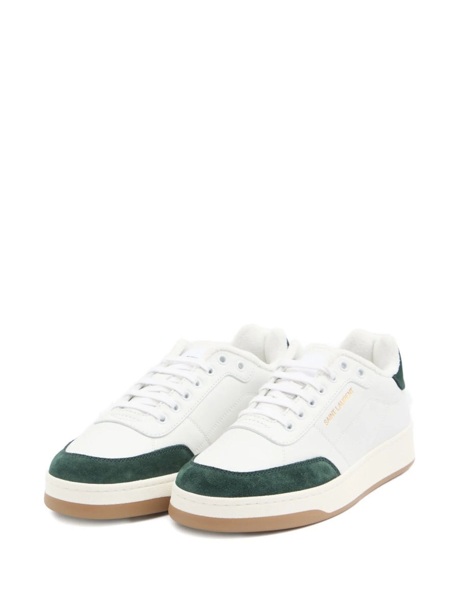Sneakers Saint Laurent albi din piele - Img 2