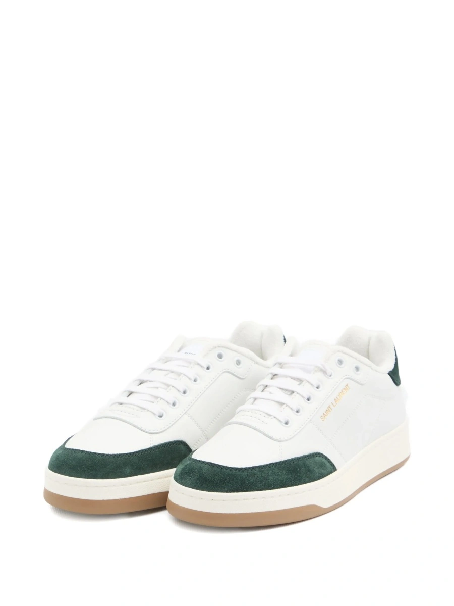 Sneakers Saint Laurent albi din piele - Img 2