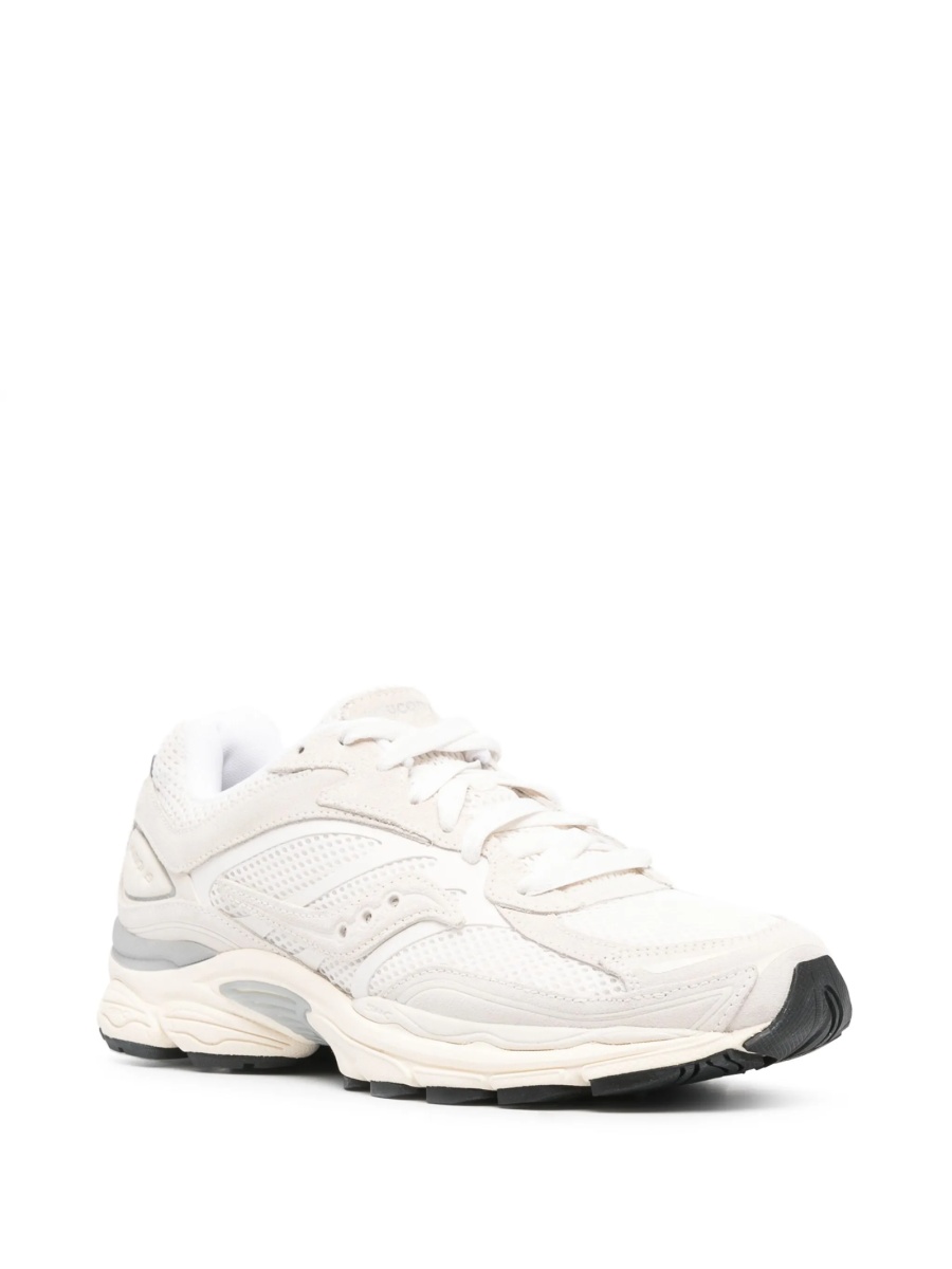 Sneakers Saucony albi din material textil si piele intoarsa - Img 2