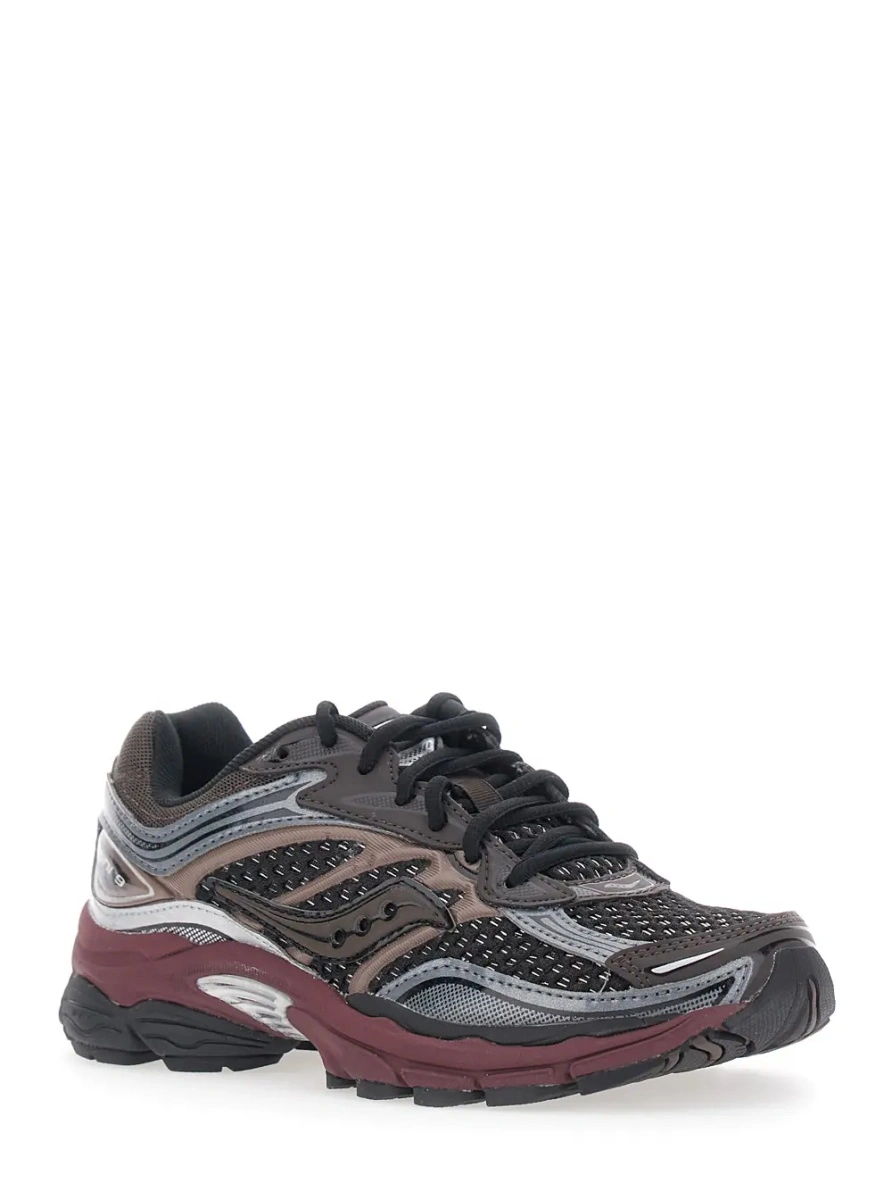 Sneakers Saucony maro din material textil - Img 2