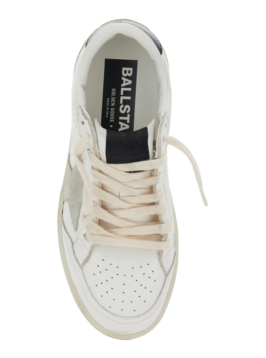 Sneakers Sneaker 'Ballstar 2' Low Top with Star Patch on the Side and Contrast Heel in White Leather for Women - Img 4