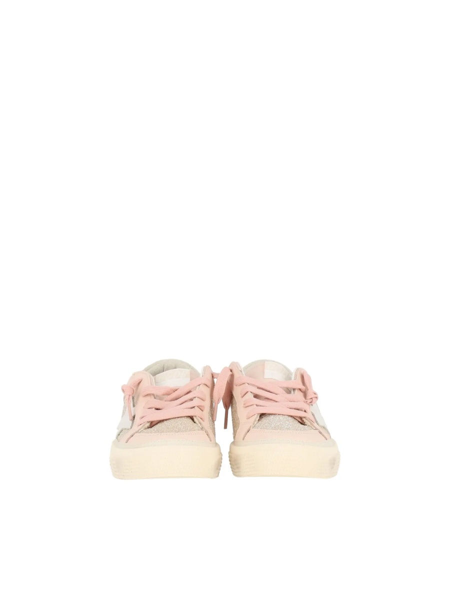 Sneakers SNEAKERS MAY WITH DOUBLE QUARTER AND TOE GLITTER AND LEATHER UPPER LEATHER STAR TONGUE AND TOE SUEDE HEEL PALE PINK/MILK/GREY - Img 3