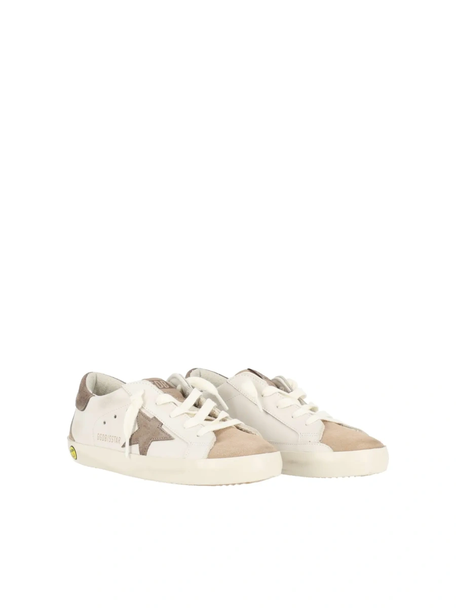 Sneakers SNEAKERS SUPER STAR LEATHER UPPER SUEDE STAR TOE TONGUE SPUR AND HEEL MILK/DARK GREY/BEIGE - Img 2