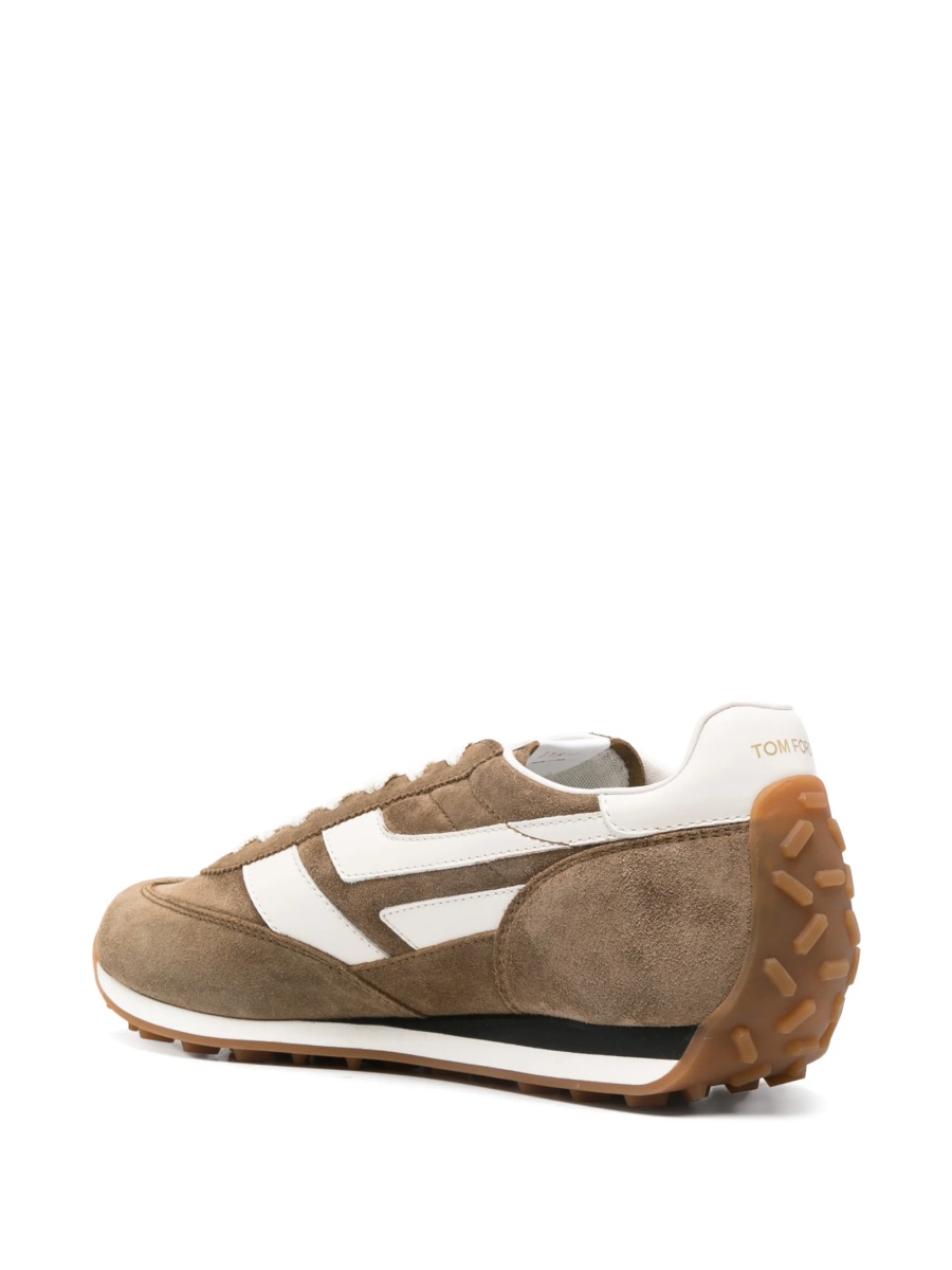 Sneakers Tom Ford maro din piele intoarsa - Img 3