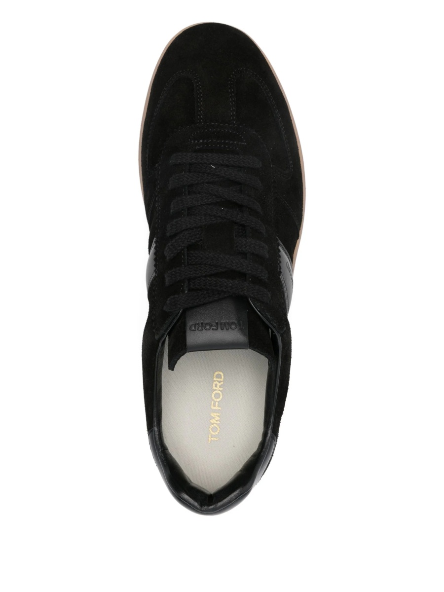 Sneakers Tom Ford negri din piele intoarsa si piele - Img 4