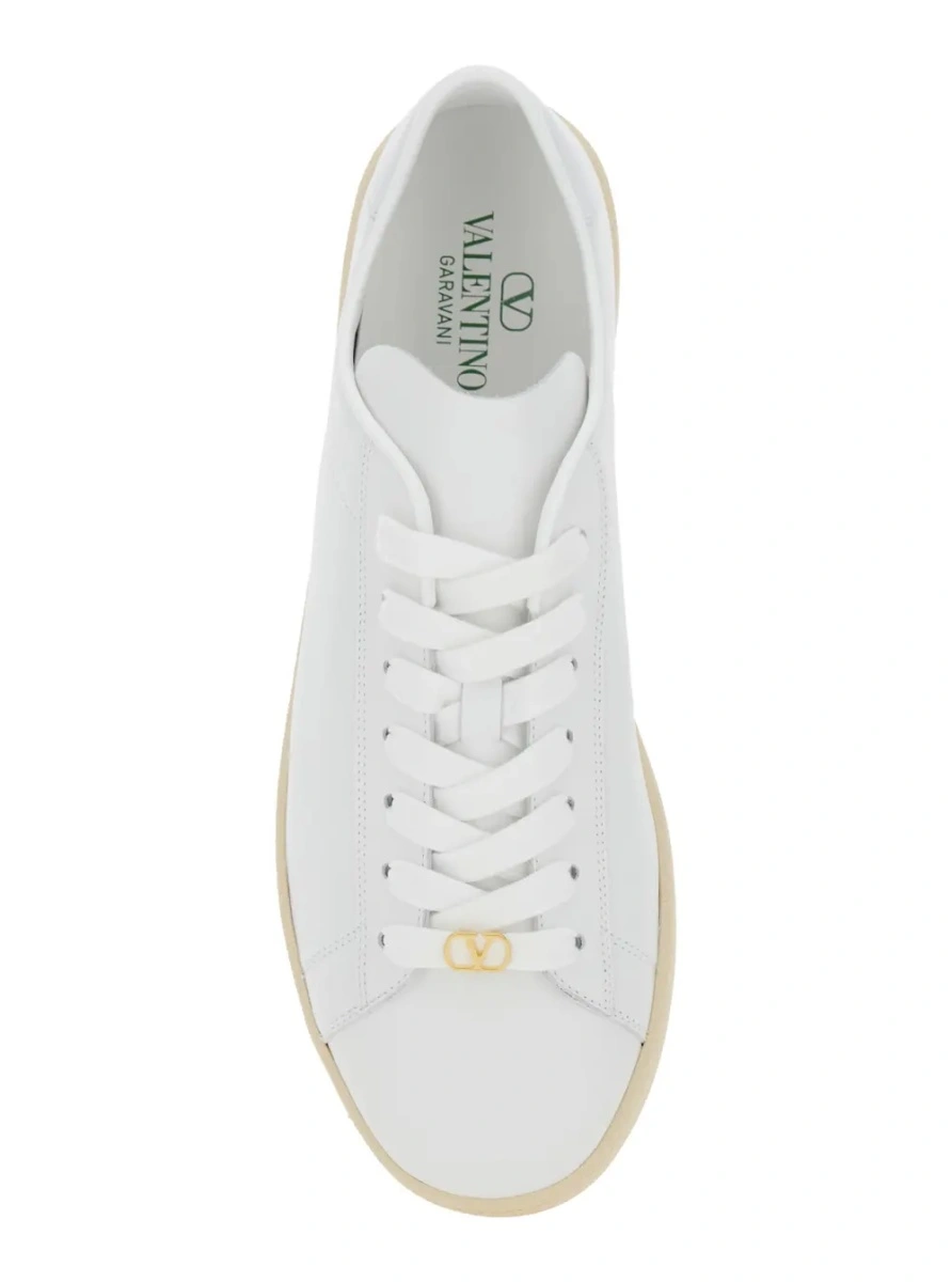 Sneakers Valentino Garavani albi din piele 'Royco' - Img 4