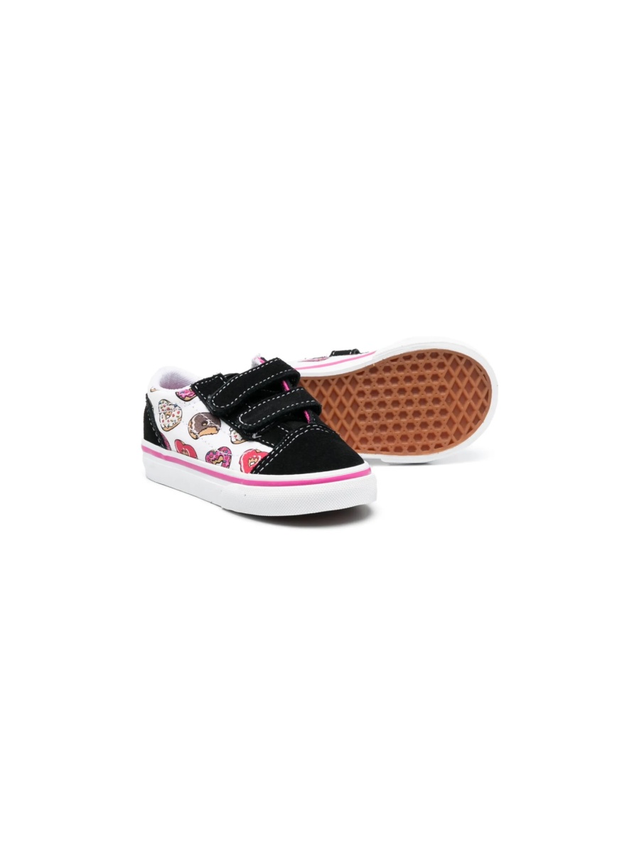 Sneakers Vans albi din piele intoarsa si material textil - Img 2