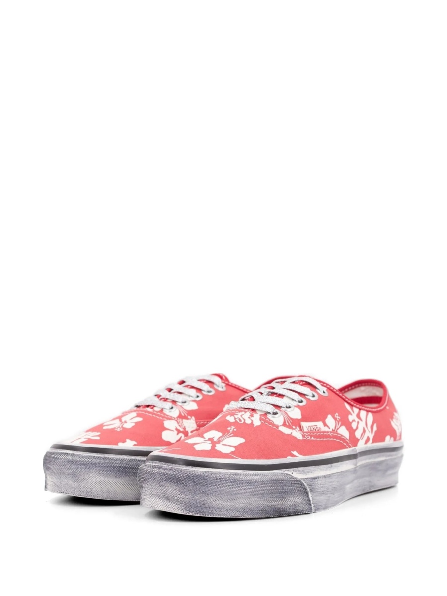Sneakers Vans rosii din material textil - Img 2