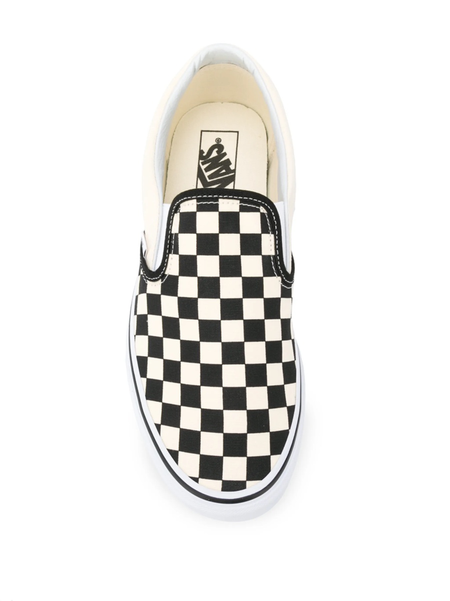 Sneakers Vans Slip On albi din bumbac - Img 4