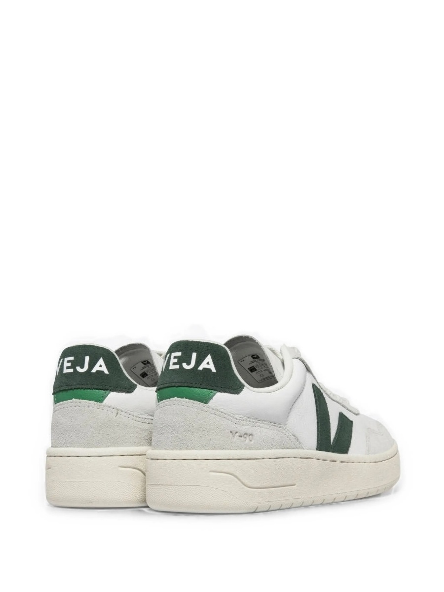 Sneakers VEJA albi din piele intoarsa si piele - Img 3