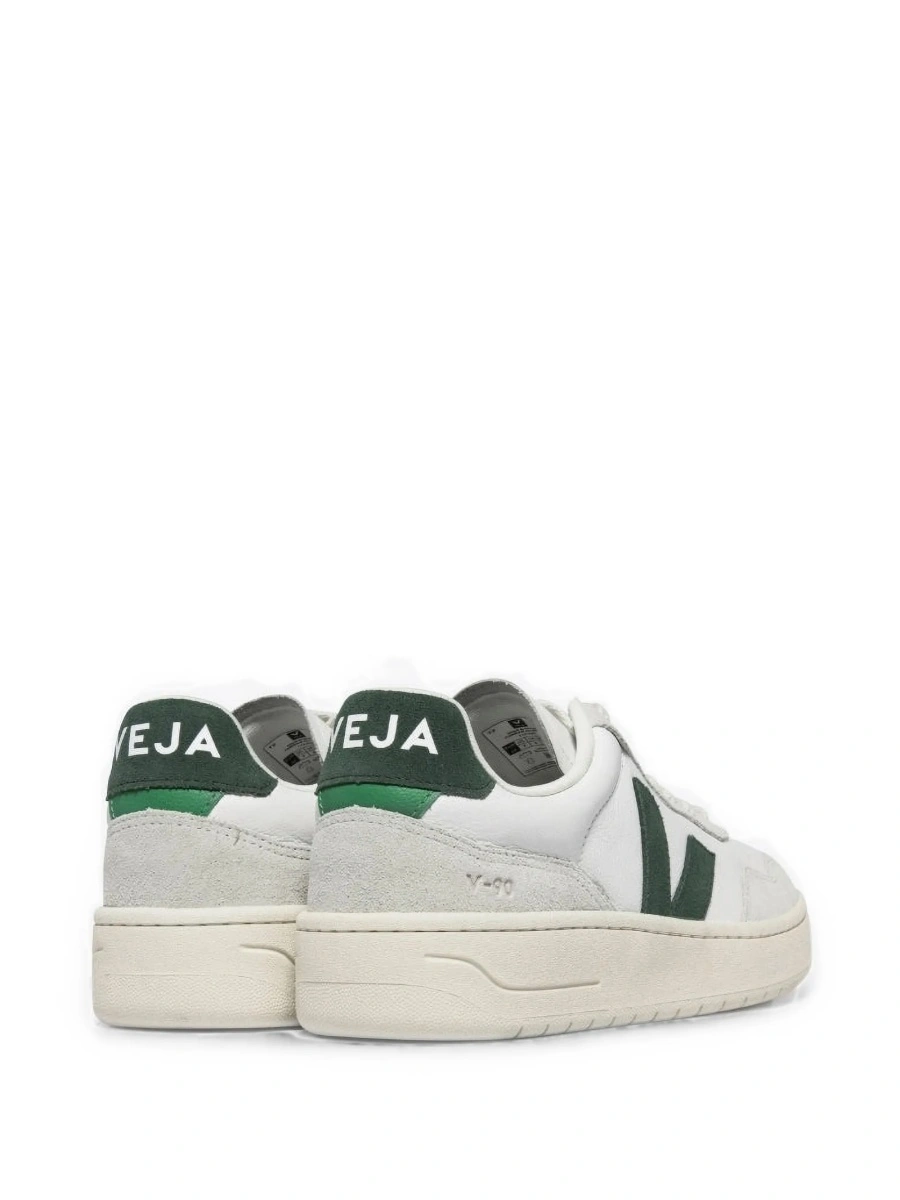 Sneakers VEJA albi din piele intoarsa si piele - Img 3