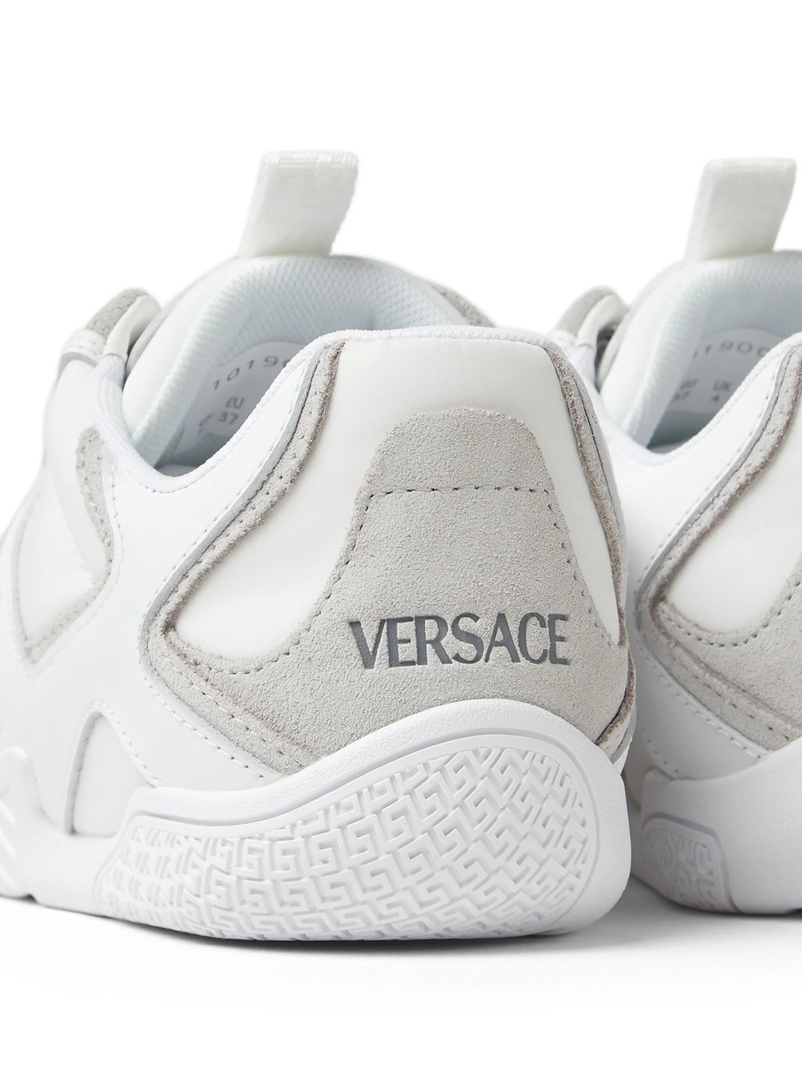 Sneakers Versace albi din piele si nylon - Img 5