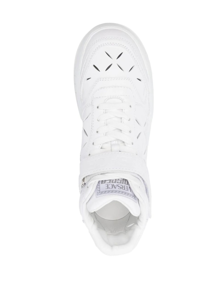 Sneakers Versace albi din piele - Img 4