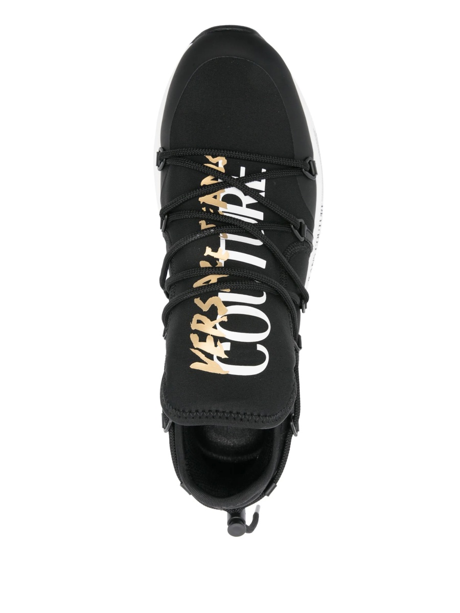 Sneakers Versace Jeans Couture negri din material textil si poliuretan - Img 4