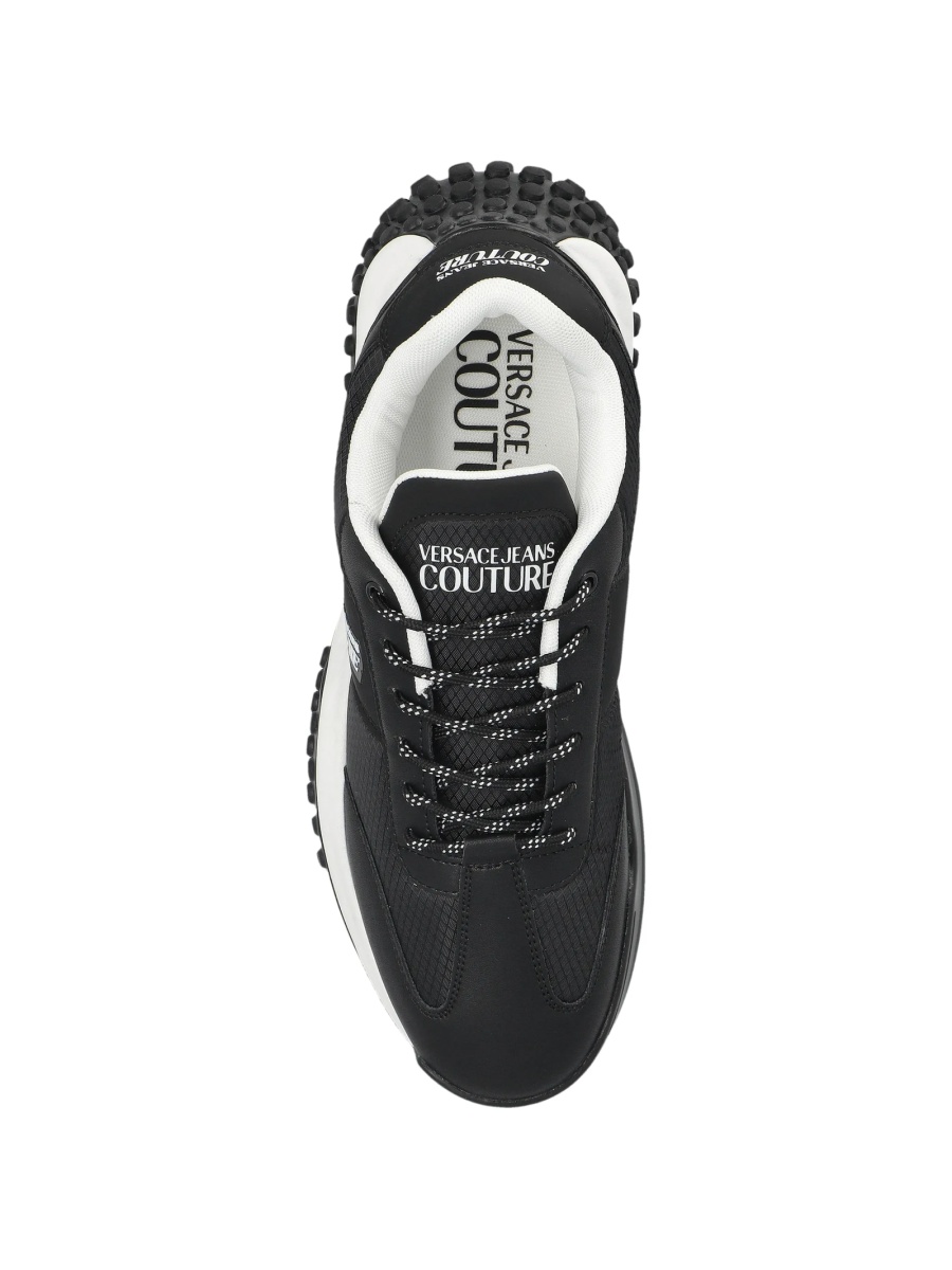 Sneakers Versace Jeans Couture negri din material textil - Img 3