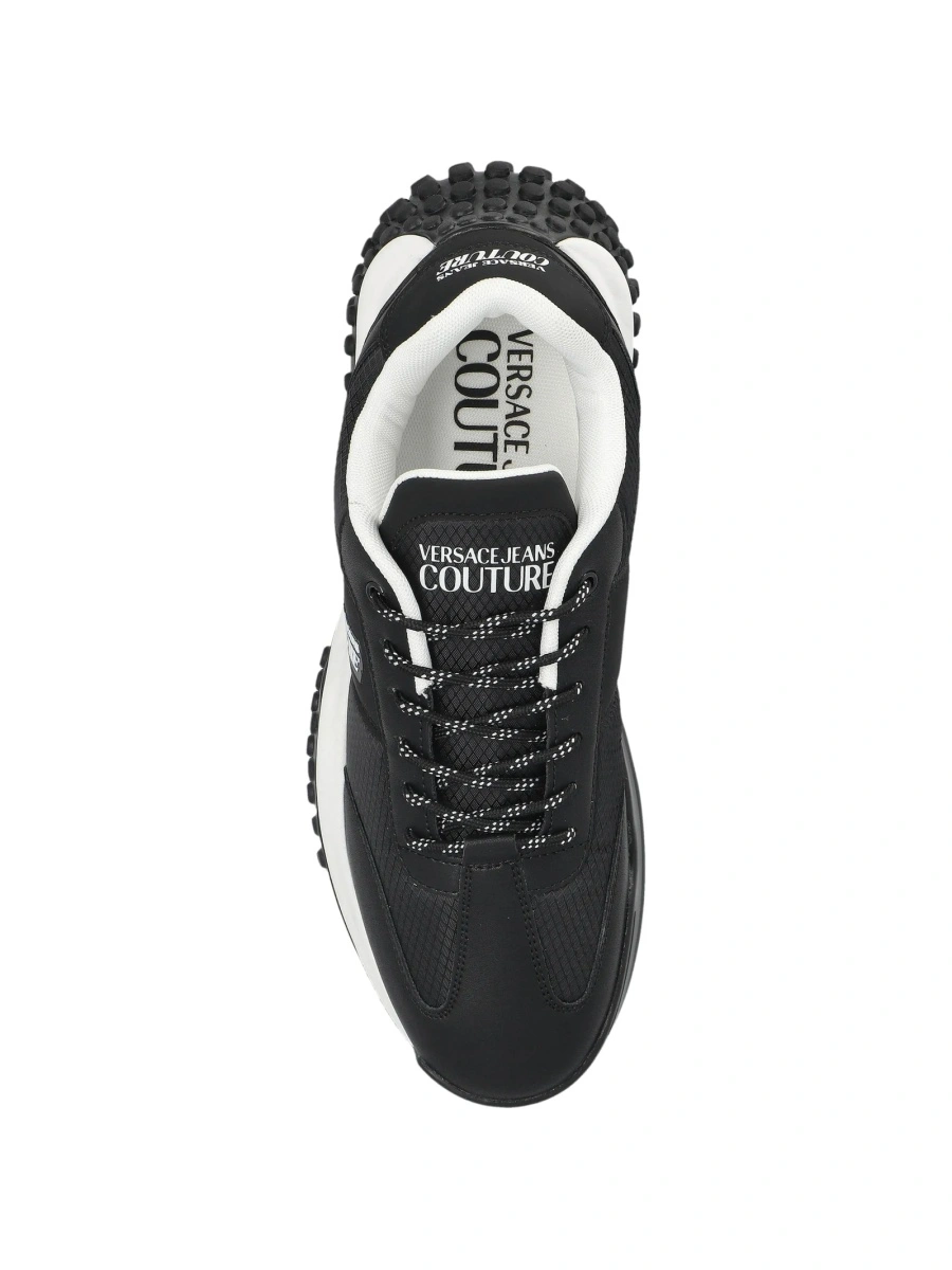 Sneakers Versace Jeans Couture negri din material textil - Img 3