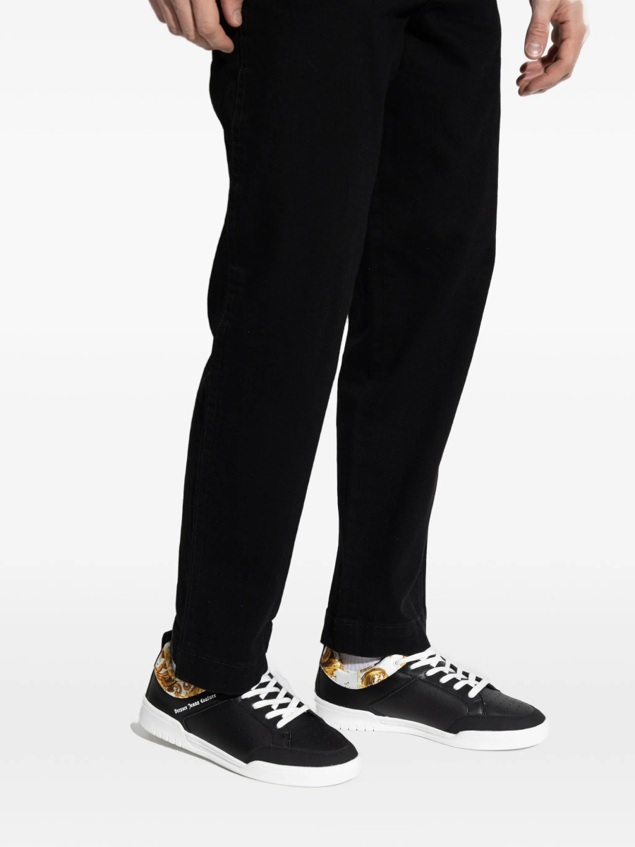 Sneakers Versace Jeans Couture negri din piele - Img 5