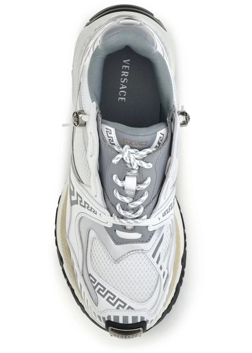 Sneakers Versace multicolor din mesh si piele - Img 4