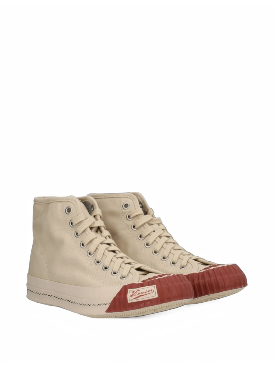 Sneakers VISVIM neutri din bumbac - Img 2
