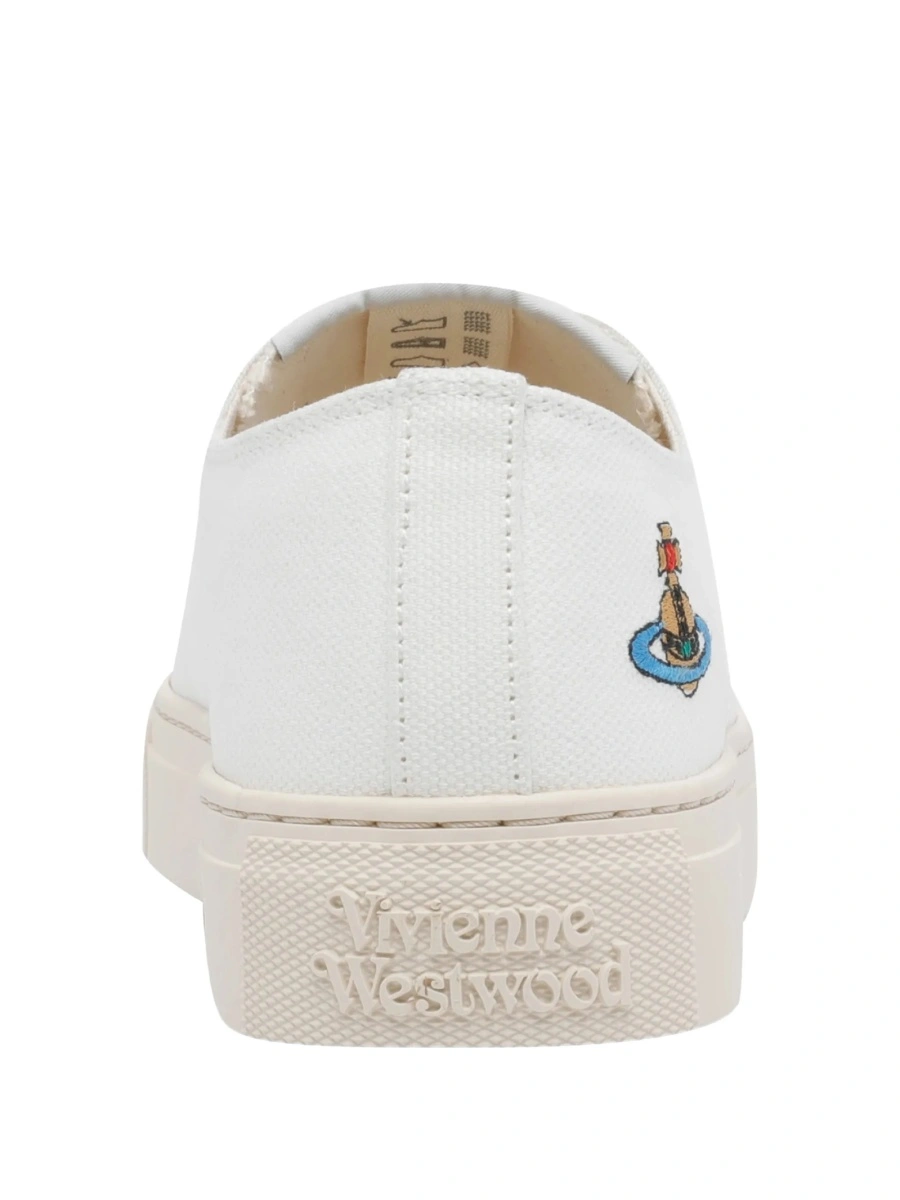 Sneakers Vivienne Westwood albi din bumbac - Img 3