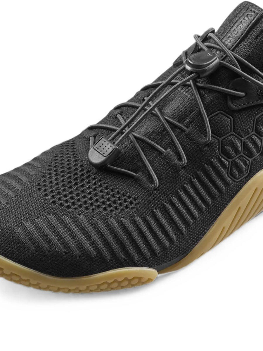 Sneakers Vivobarefoot negri din material textil si spandex/elastan - Img 4