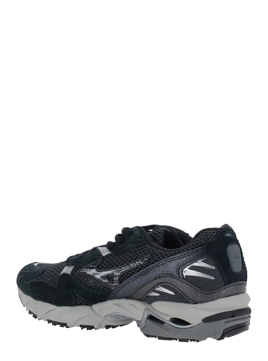 Sneakers 'WAVE RIDER' Black Sneaker with side logo and suede inserts in Tech Fabric unisex - Img 3