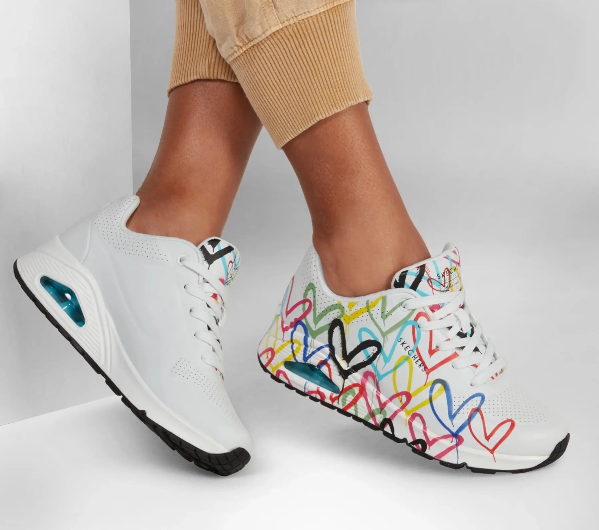 Sneakers x JGoldcrown Uno - Spread the Love WHT/PNK/TURQ - Img 2