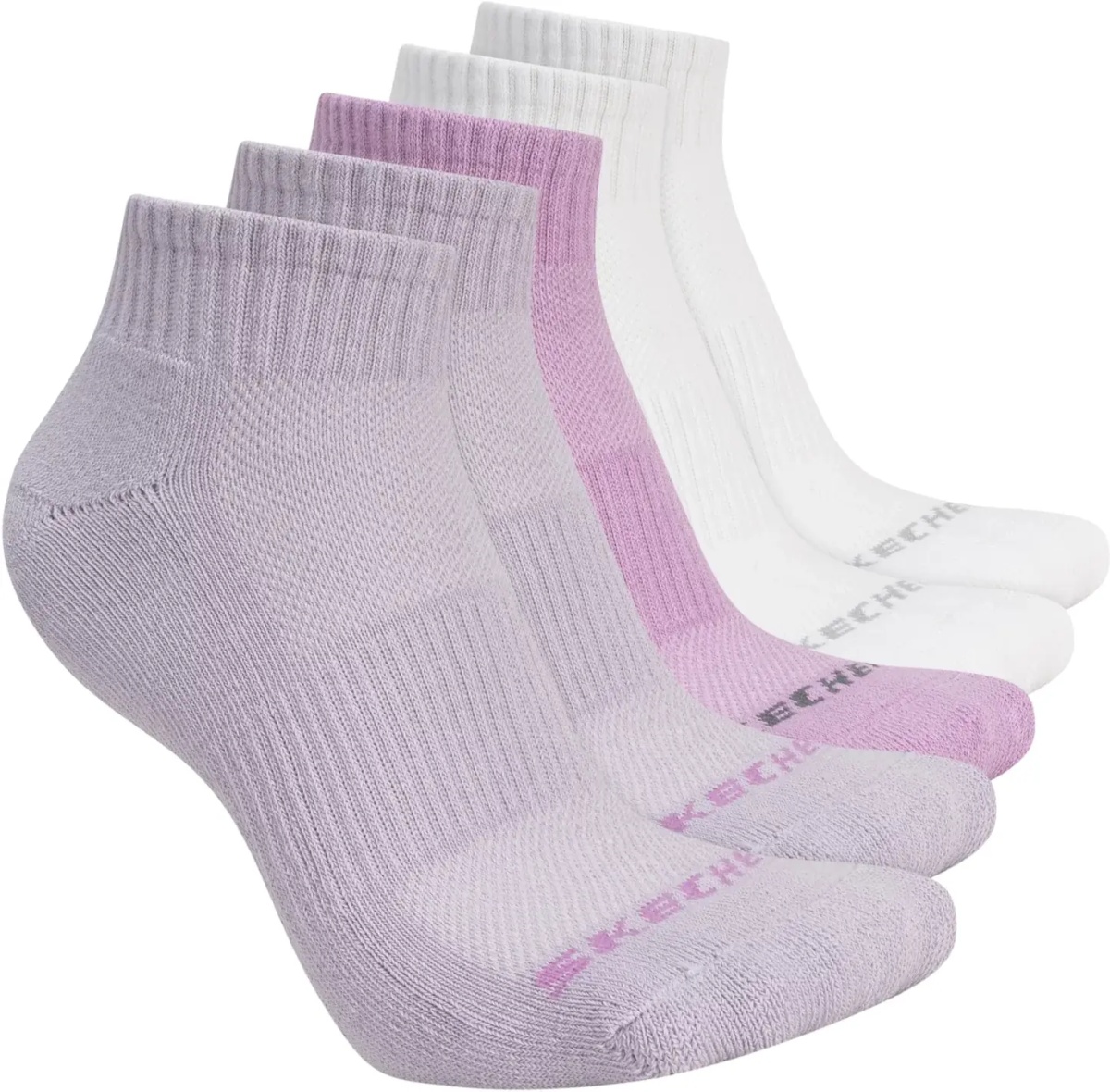 Sosete 5pk Unisex 1/2 Terry Qtr Crew - Img 3