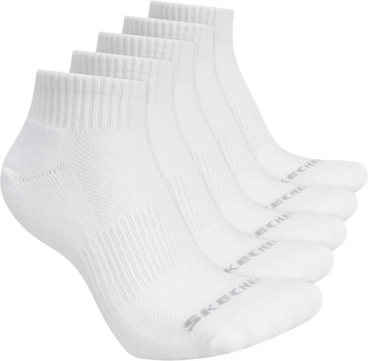 Sosete 5pk Unisex 1/2 Terry Qtr Crew - Img 3