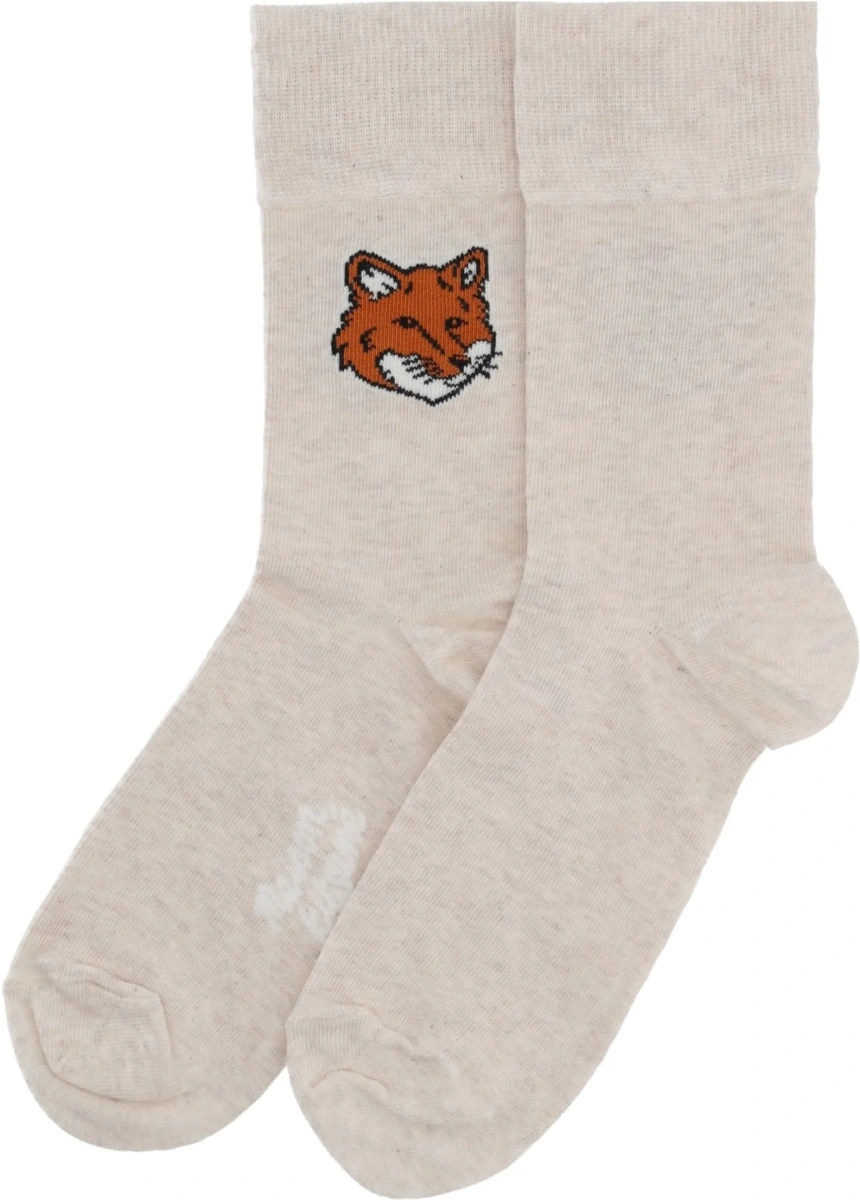 Sosete MAISON KITSUNÉ Calzini "Fox Head" Con Logo - Img 2