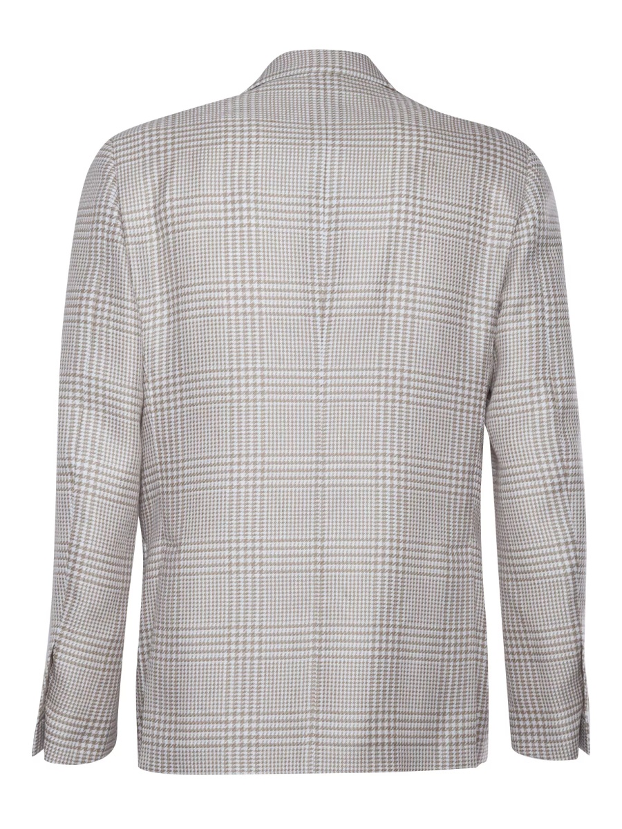 Tartan single-breasted blazer - Img 3