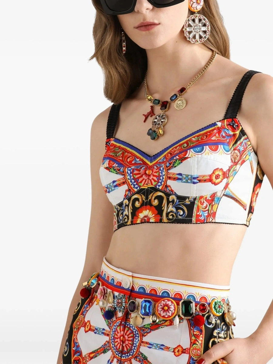 Top Dolce &amp; Gabbana multicolor din bumbac - Img 6