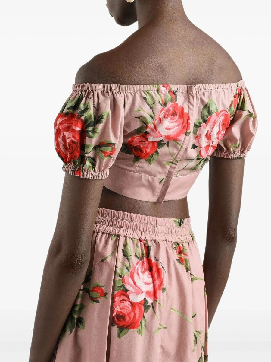 Top Dolce &amp; Gabbana roz din bumbac - Img 6