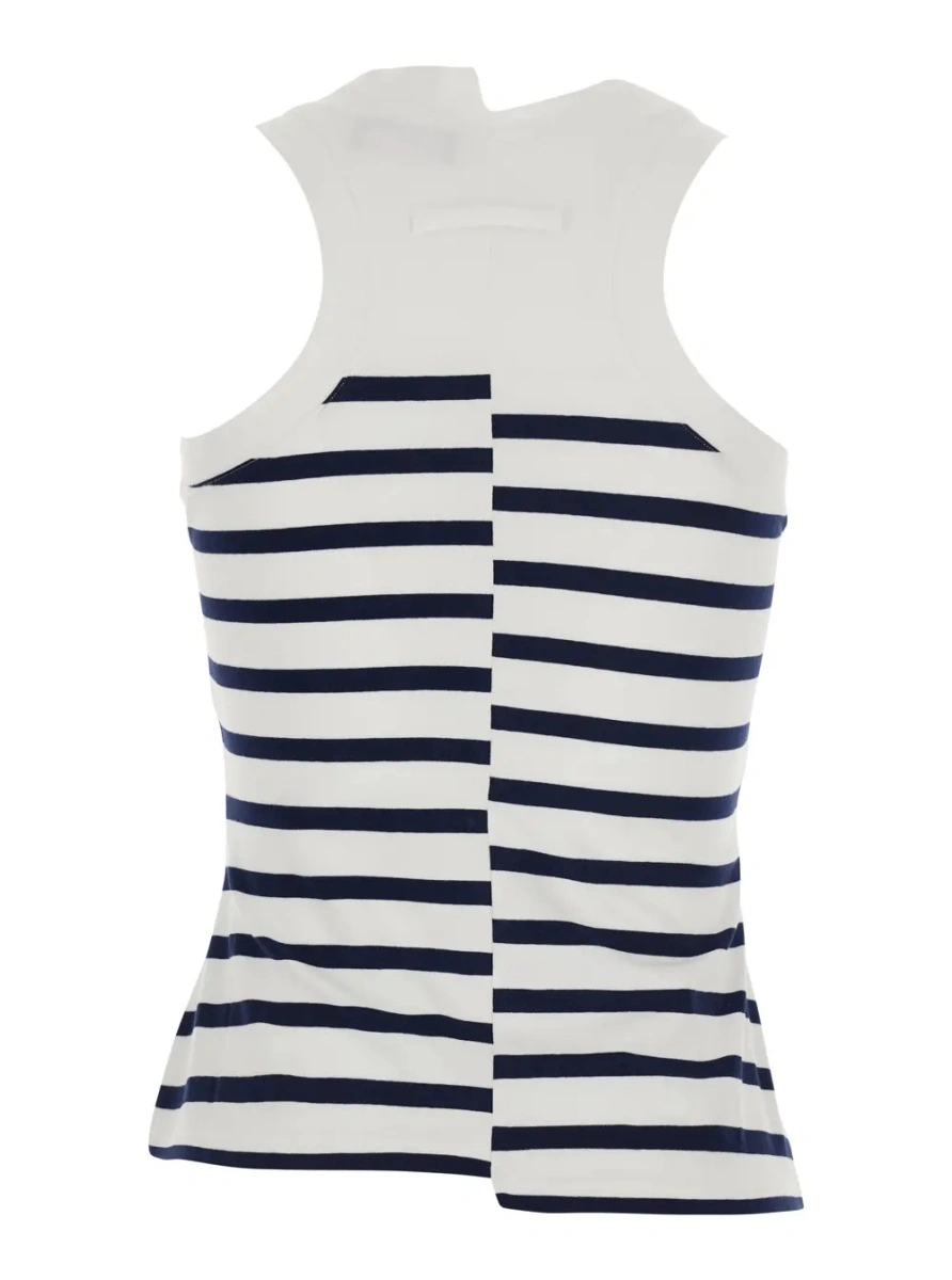 Top Jean Paul Gaultier alb din bumbac - Img 2