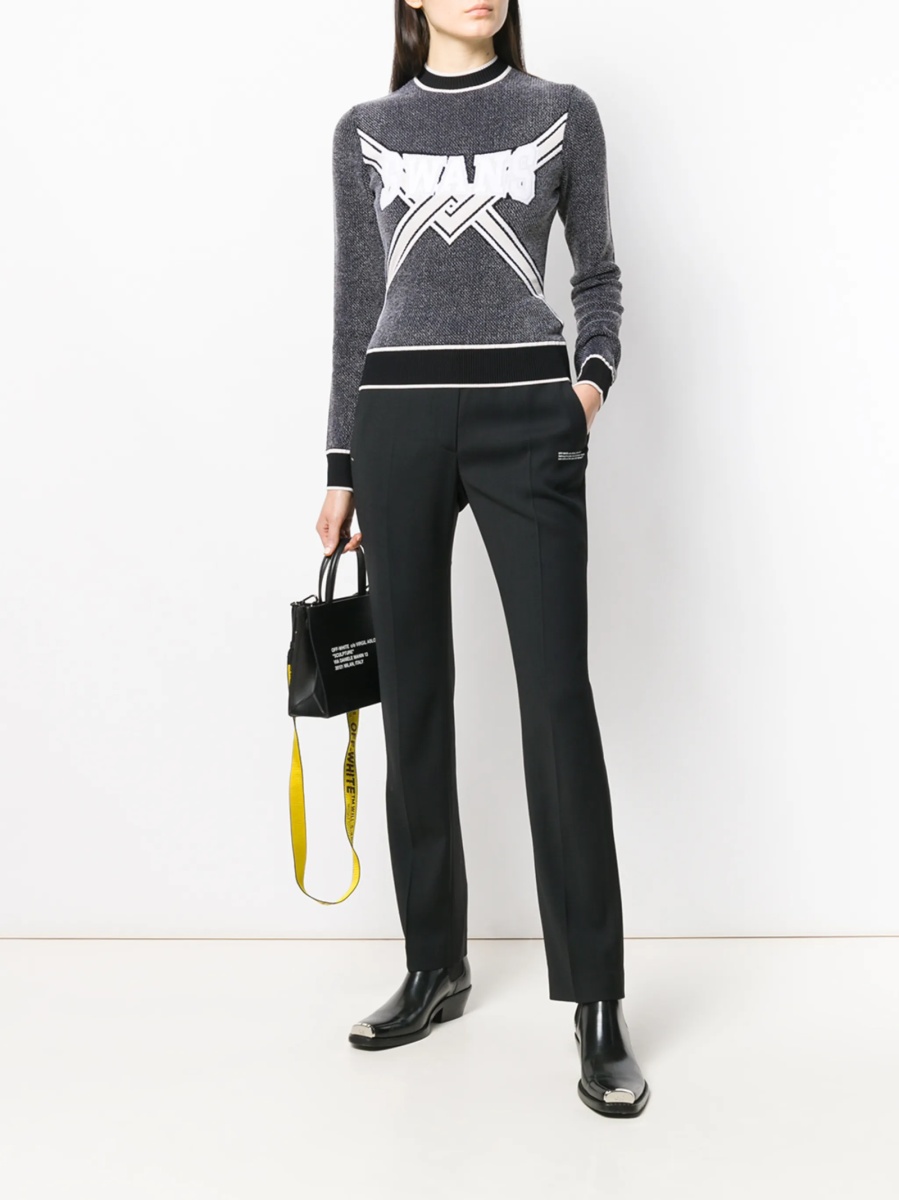 Top tricotat Off-White gri - Img 2