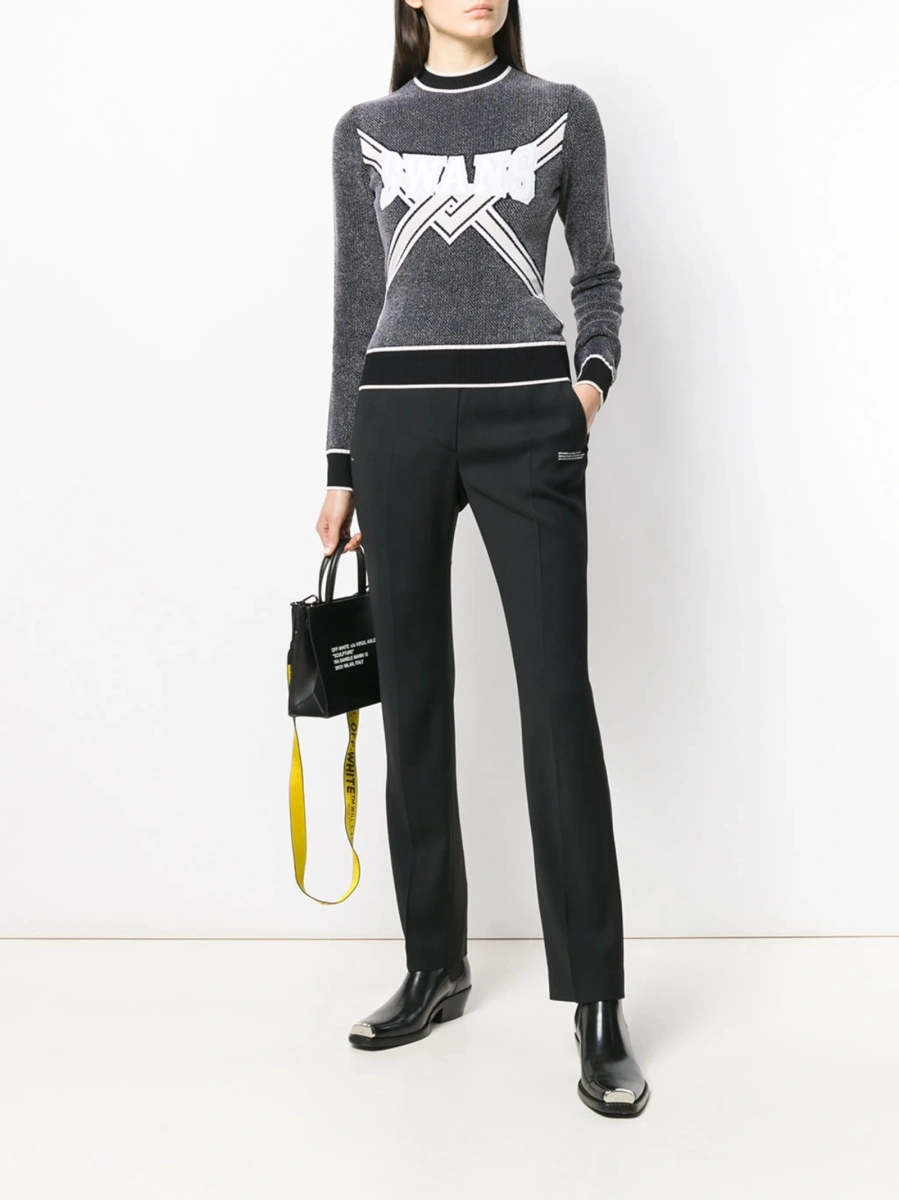 Top tricotat Off-White gri - Img 2