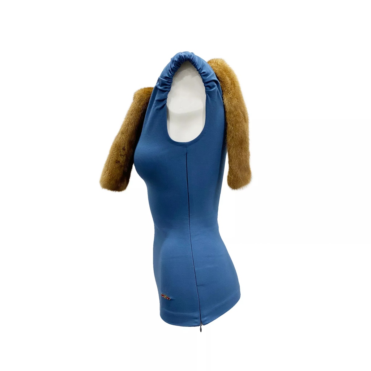 Topuri Dsquared2 Mink Collar Sleeveless Top - Img 3