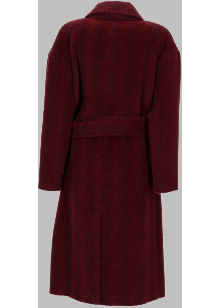 Trenciuri Paltò Cappotto In Alpaca E Lana Con Cintura - Img 2