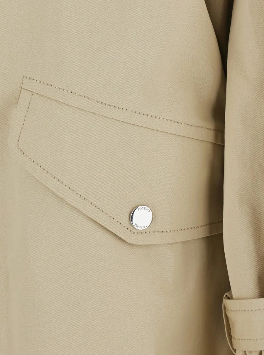 Trenciuri TOTÊME Oversized Cotton Trench with beige cotton women - Img 3