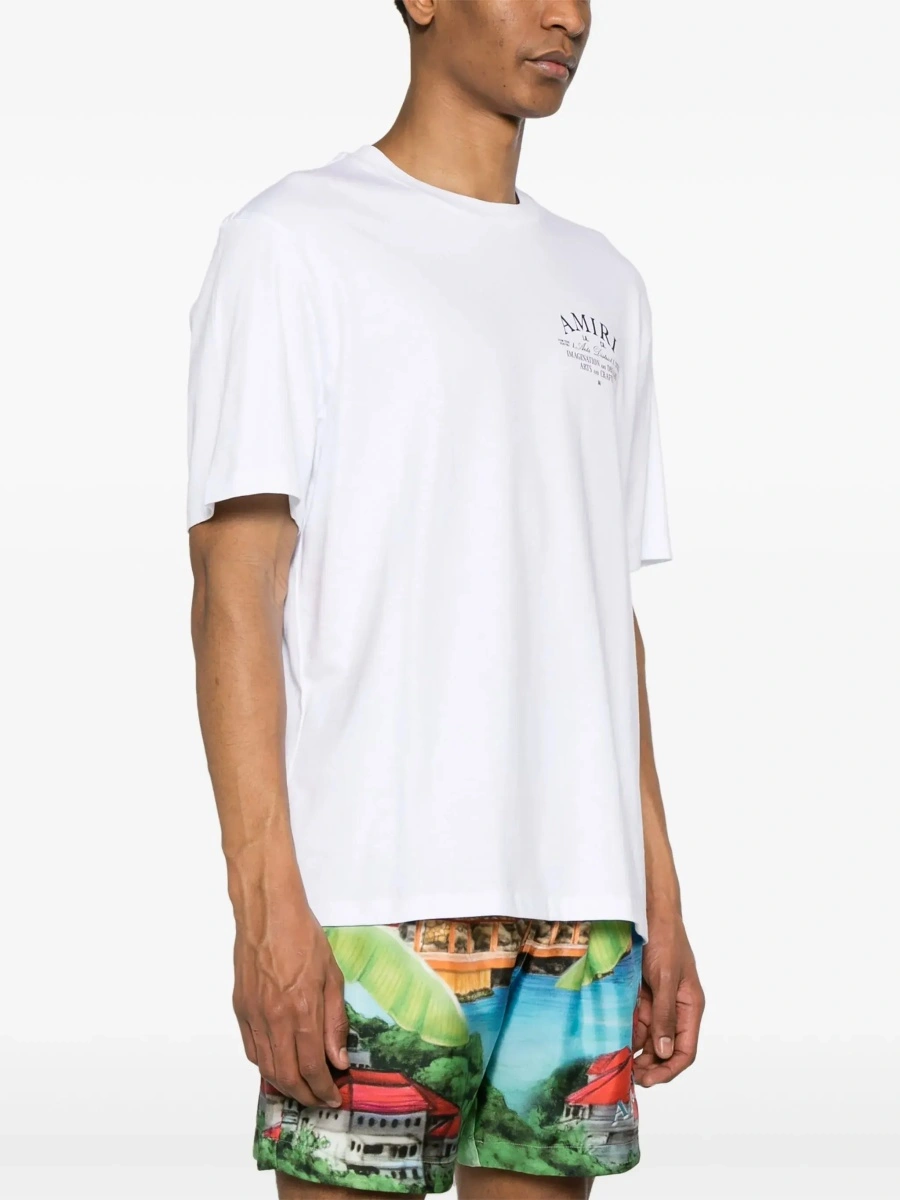 Tricou AMIRI alb din bumbac - Img 5