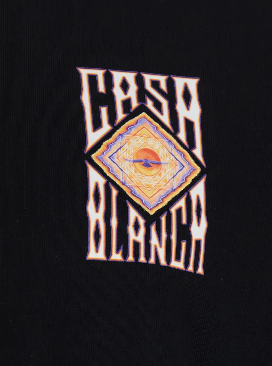 Tricou Black Crew neck T-shirt with logo detail on the front and maxi logo on the back in cotton for men - Img 3