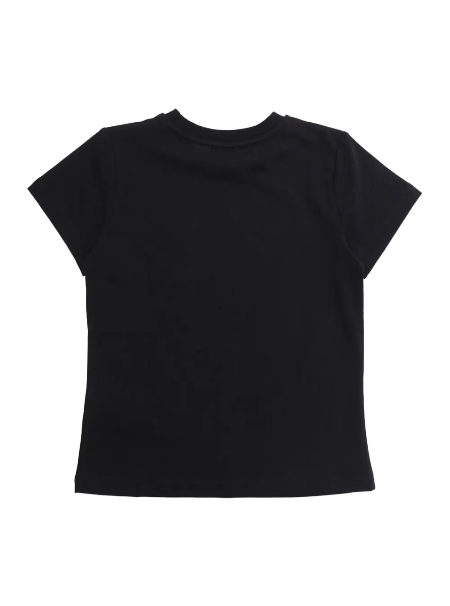 Tricou Black 'Logo' T-Shirt with Front Logo in Cotton for Girls - Img 2