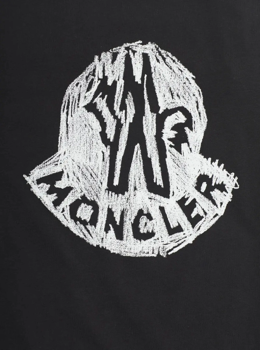 Tricou Black T-shirt with Logo Print in Cotton Boy - Img 3