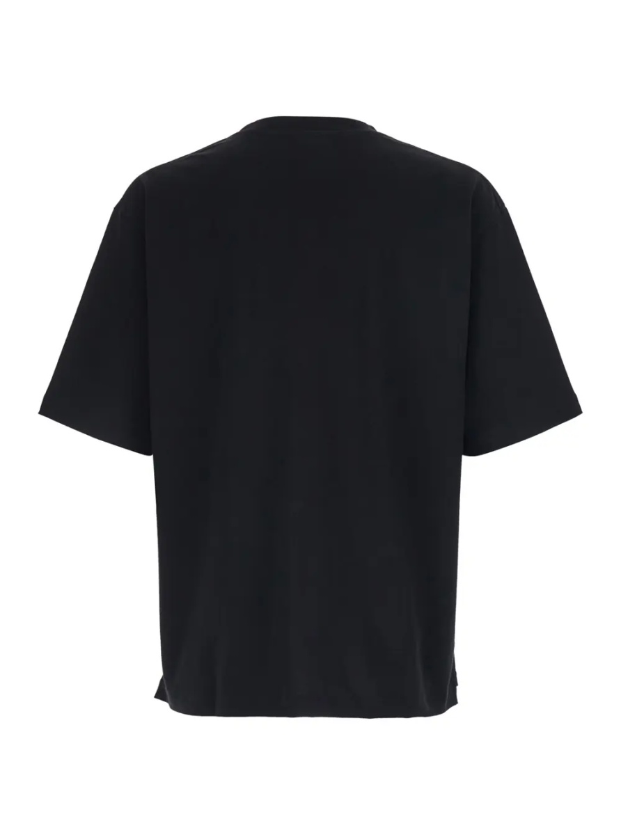 Tricou Black T-Shirt with Maxi Logo on the Front in Cotton for Men - Img 2