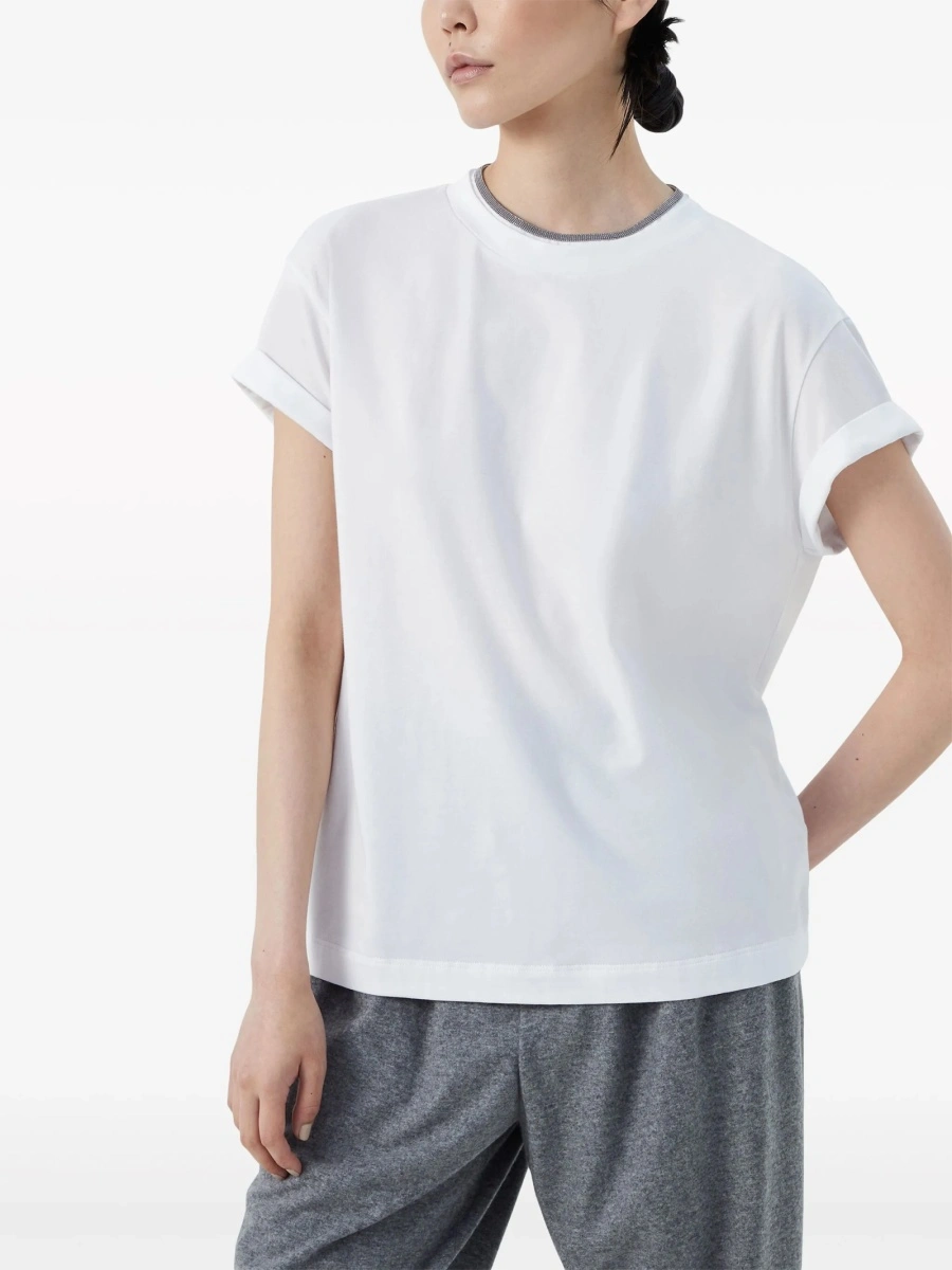 Tricou Brunello Cucinelli alb - Img 3