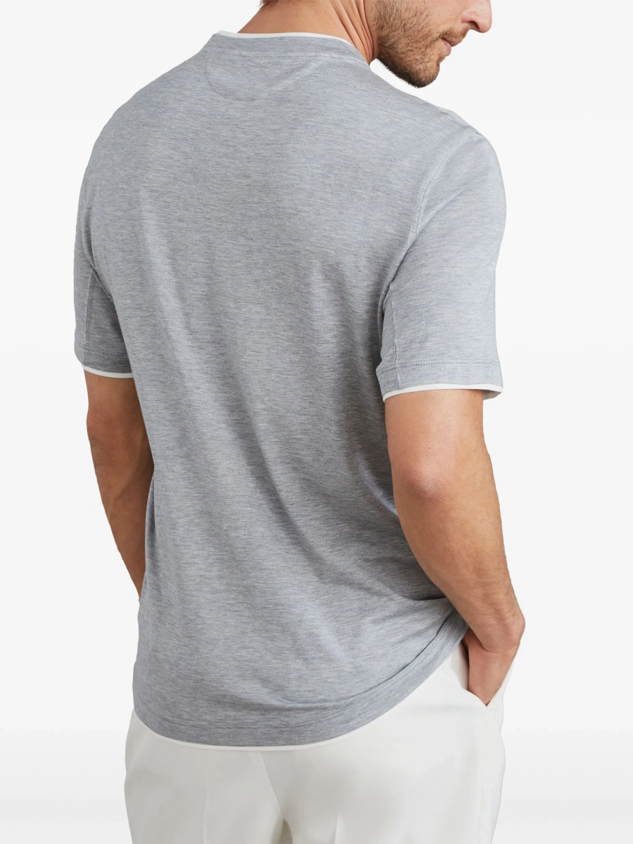 Tricou Brunello Cucinelli gri - Img 4