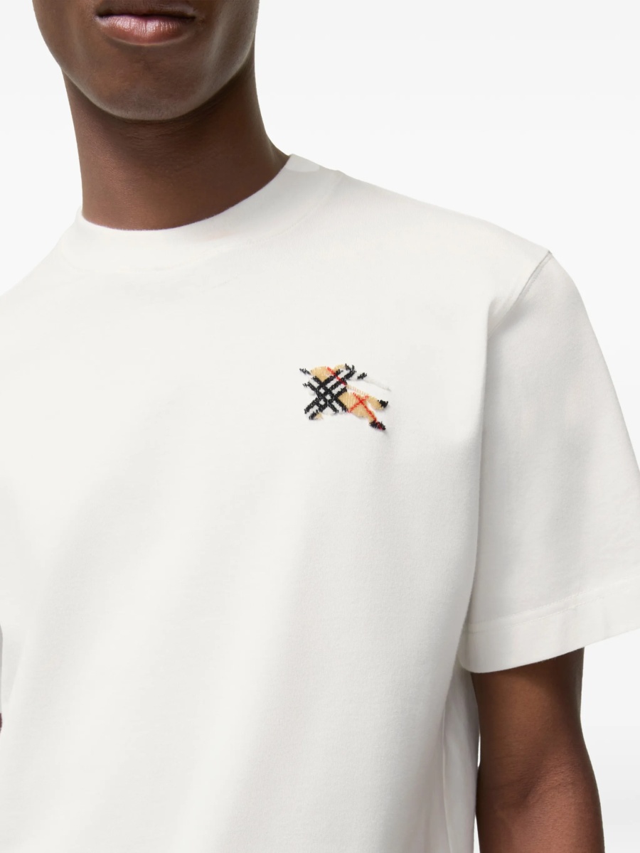 Tricou Burberry alb din bumbac - Img 3