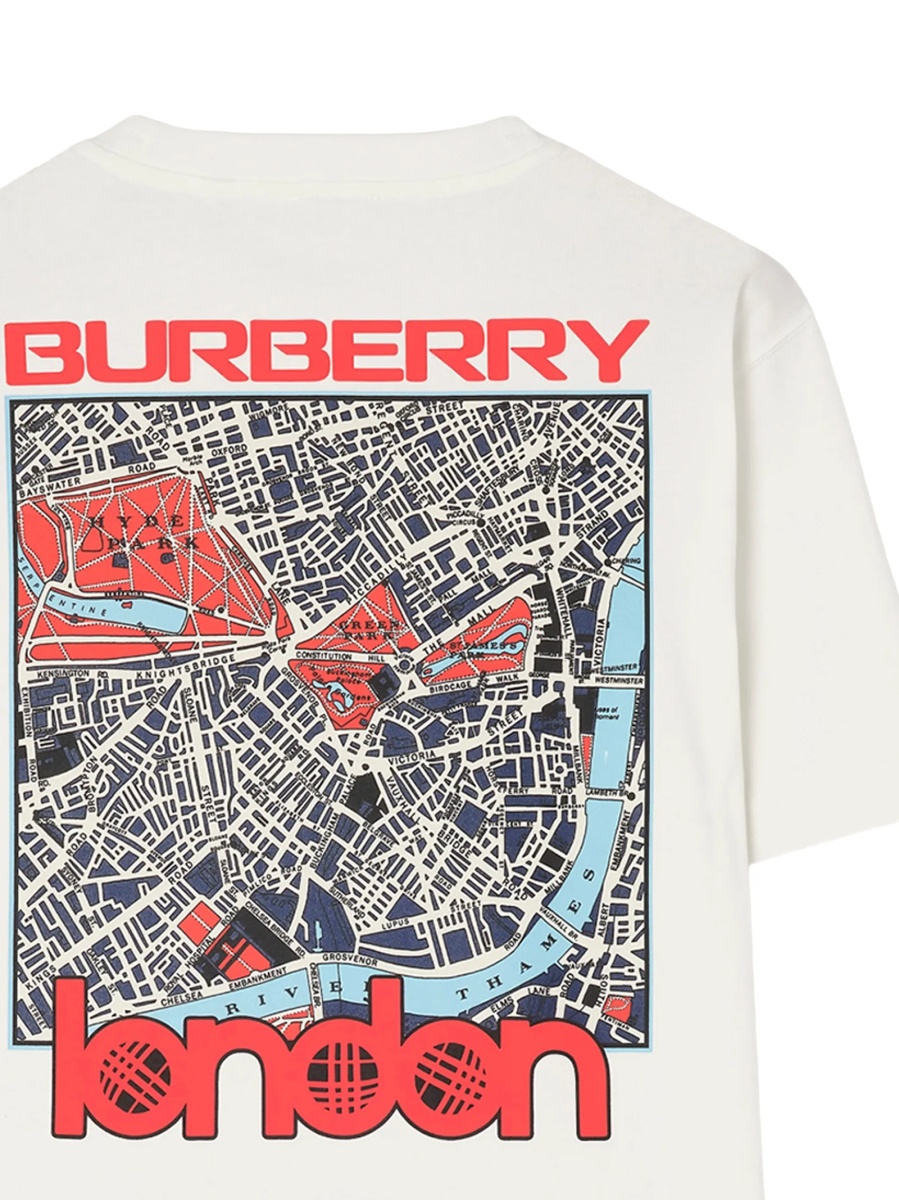 Tricou Burberry alb din bumbac - Img 3