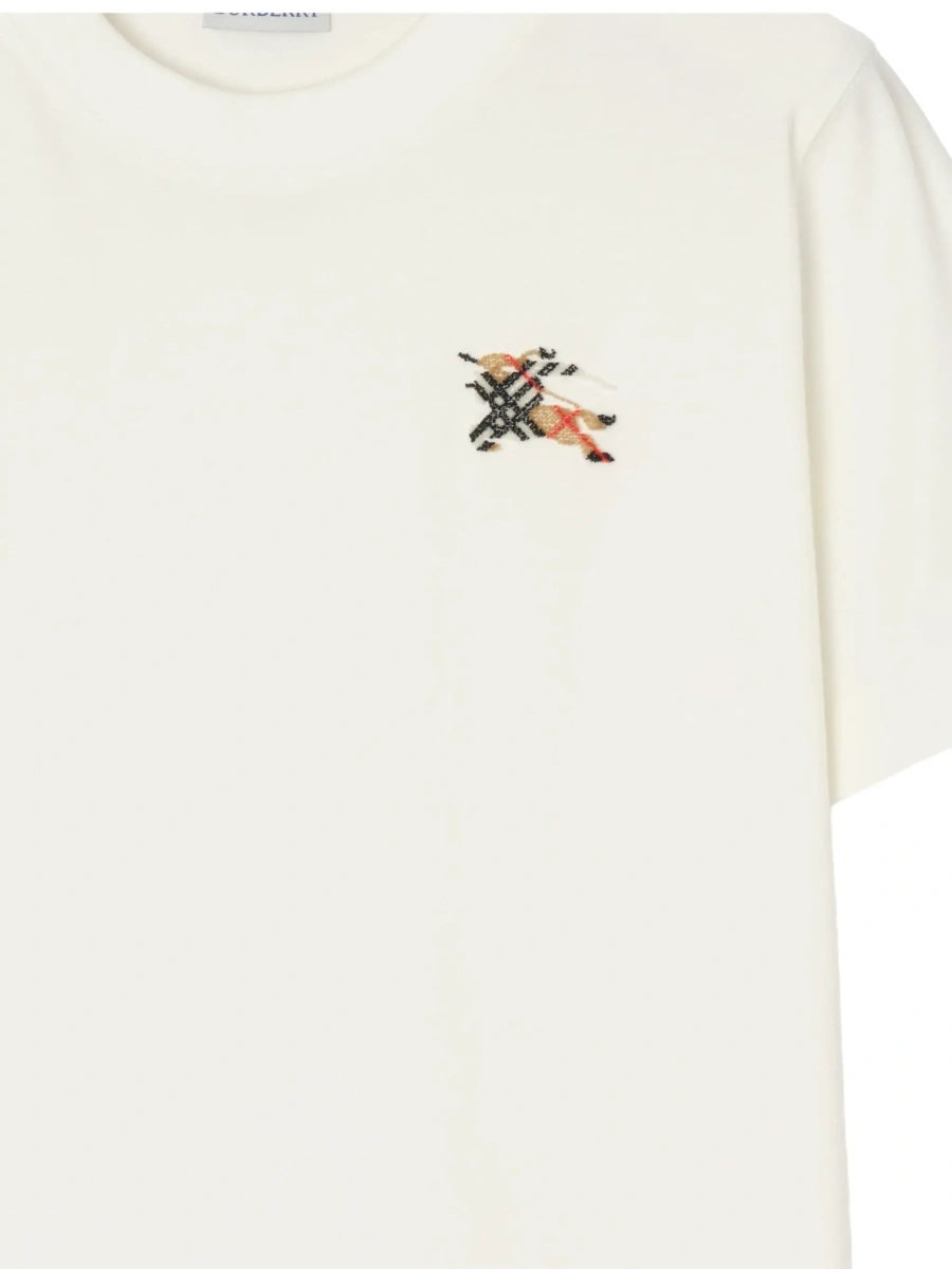 Tricou Burberry alb din bumbac - Img 6